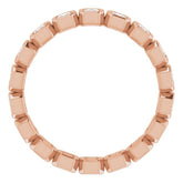 14K Rose 9/10 CTW Natural Diamond Eternity Band Size 7