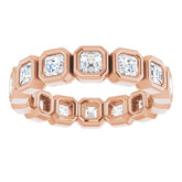 14K Rose 1 5/8 CTW Natural Diamond Eternity Band Size 7