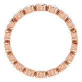 14K Rose 7/8 CTW Natural Diamond Eternity Band Size 7