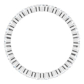 14K White 1/2 CTW Natural Diamond Eternity Band Size 7