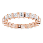 14K Rose 1 1/5 CTW Natural Diamond Eternity Band Size 7