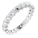 14K White 1 1/5 CTW Natural Diamond Eternity Band Size 7