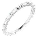 14K White 3/8 CTW Natural Diamond Eternity Band Size 7