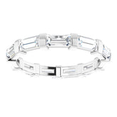 14K White 1 5/8 CTW Natural Diamond Eternity Band Size 7