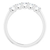 14K White 1/2 CTW Natural Diamond Anniversary Band