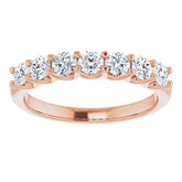 14K Rose 5/8 CTW Natural Diamond Anniversary Band