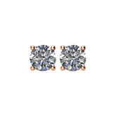 14K Rose 1 CTW Natural Diamond Stud Earrings