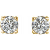 14K Yellow 1 1/2 CTW Natural Diamond Stud Earrings