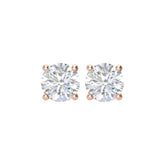 14K Rose 2 CTW Natural Diamond Stud Earrings