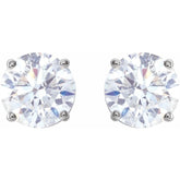 14K White 2 CTW Natural Diamond Stud Earrings
