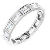 14K White 1 1/6 CTW Natural Diamond Eternity Band Size 5