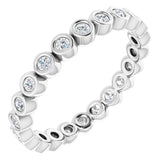 14K White 1/3 CTW Natural Diamond Eternity Band Size 5