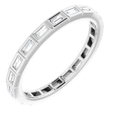 14K White 1/4 CTW Natural Diamond Eternity Band Size 5