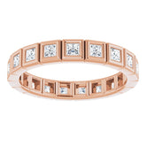 14K Rose 5/8 CTW Natural Diamond Eternity Band Size 5