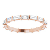 14K Rose 5/8 CTW Natural Diamond Eternity Band Size 5