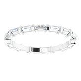 14K White 5/8 CTW Natural Diamond Eternity Band Size 5