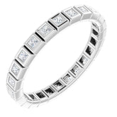 14K White 1/3 CTW Natural Diamond Eternity Band Size 5