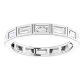 14K White 1/2 CTW Natural Diamond Eternity Band Size 5