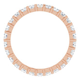 14K Rose 7/8 CTW Natural Diamond Eternity Band Size 5