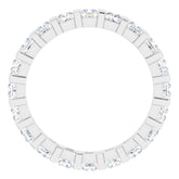 14K White 1 1/2 CTW Natural Diamond Eternity Band Size 5