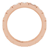 14K Rose 1 1/8 CTW Natural Diamond Eternity Band Size 5