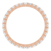 14K Rose 3/4 CTW Natural Diamond Eternity Band Size 6