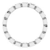 14K White 9/10 CTW Natural Diamond Eternity Band Size 6