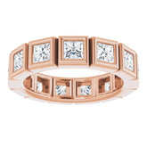 14K Rose 2 CTW Natural Diamond Eternity Band Size 6