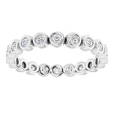 14K White 3/8 CTW Natural Diamond Eternity Band Size 6