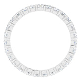 14K White 7/8 CTW Natural Diamond Eternity Band Size 6