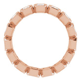 14K Rose 1 3/8 CTW Natural Diamond Eternity Band Size 6