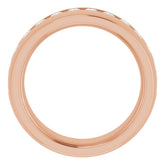 10K Rose 1 3/8 CTW Natural Diamond Band