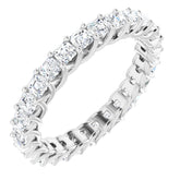 14K White 1 1/2 CTW Natural Diamond Eternity Band Size 7