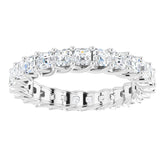 14K White 2 1/8 CTW Natural Diamond Eternity Band Size 7