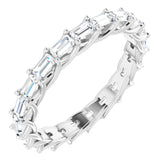14K White 9/10 CTW Natural Diamond Eternity Band Size 7