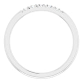 14K White 1/6 CTW Natural Diamond French-Set Anniversary Band