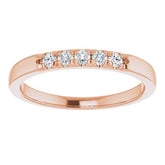 14K Rose 1/6 CTW Natural Diamond French-Set Anniversary Band