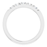 Platinum 1/2 CTW Natural Diamond French-Set Anniversary Band