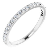 Platinum 1/4 CTW Natural Diamond French-Set Anniversary Band