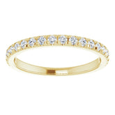 14K Yellow 1/3 CTW Natural Diamond French-Set Anniversary Band