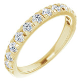 14K Yellow 3/4 CTW Natural Diamond French-Set Anniversary Band