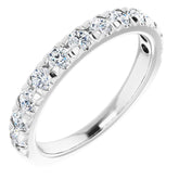 Platinum 3/4 CTW Natural Diamond French-Set Anniversary Band