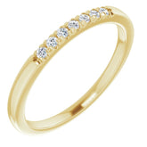 14K Yellow 1/10 CTW Natural Diamond French-Set Anniversary Band