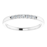 Platinum 1/10 CTW Natural Diamond French-Set Anniversary Band