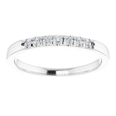 Platinum 1/6 CTW Natural Diamond French-Set Anniversary Band