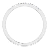 14K White 1/5 CTW Natural Diamond French-Set Anniversary Band