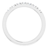 Platinum 3/8 CTW Natural Diamond French-Set Anniversary Band