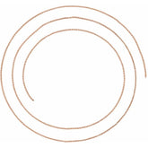 14K Rose Recycled Metal 1 mm Wheat Chain by the Inch