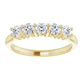 14K Yellow 5/8 CTW Natural Diamond Anniversary Band