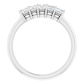 14K White 1/2 CTW Natural Diamond Anniversary Band